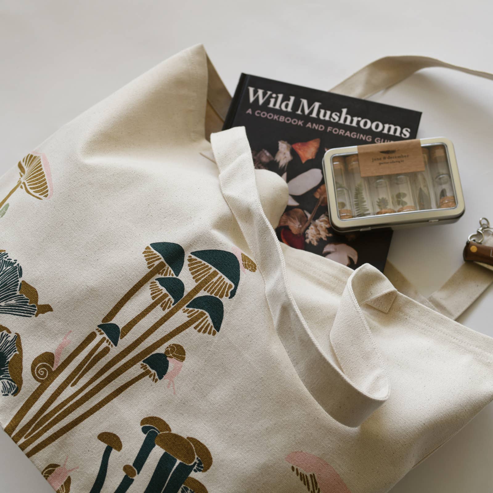 Mushroom Organic Market Tote Bag JUNE & DECEMBER