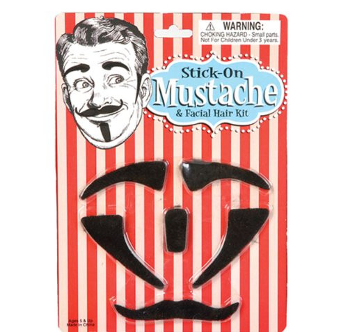 Stick-On Mustache & Facial Hair Kit 9058