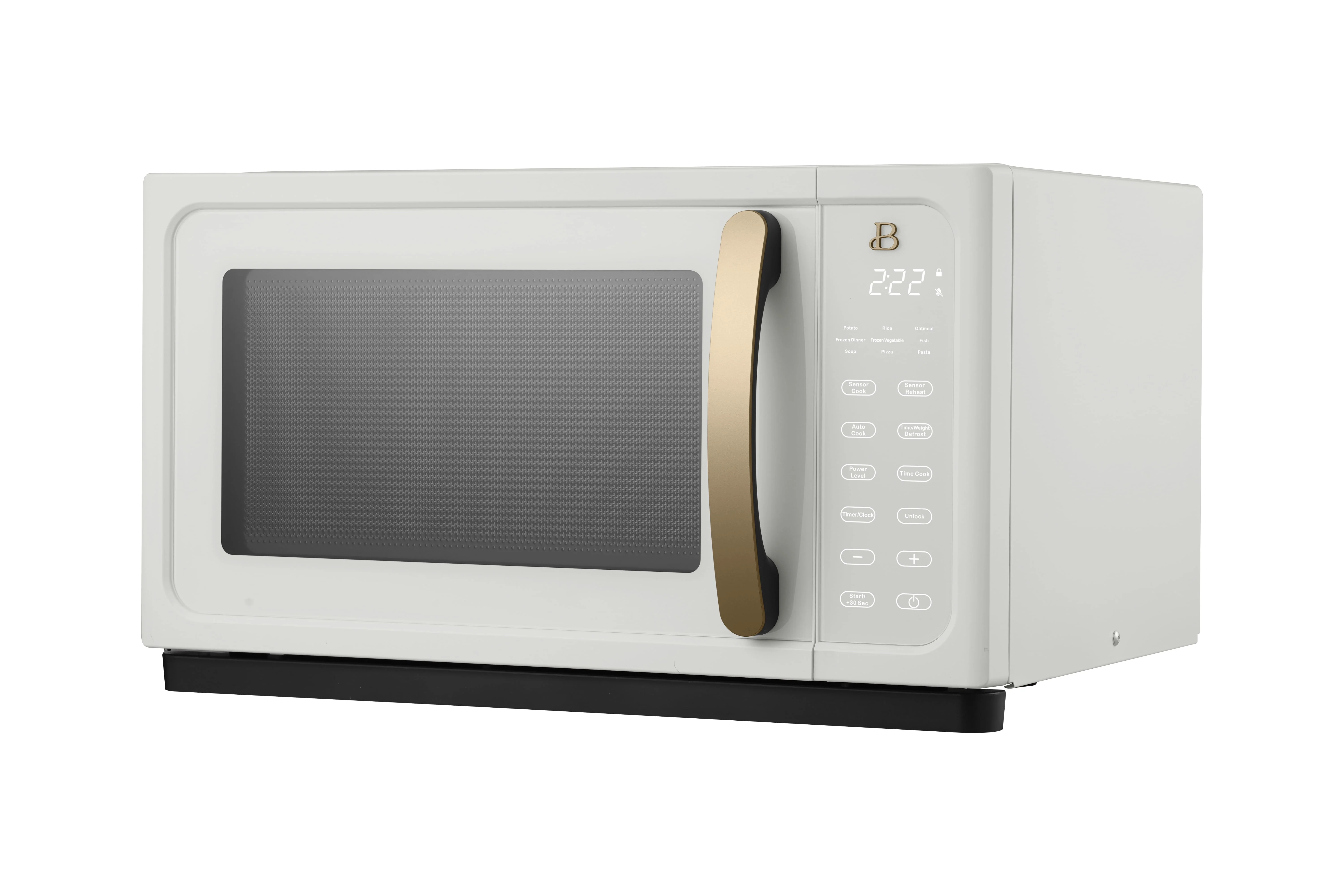 Beautiful 1.1 Cu ft 1000 Watt, Sensor Microwave Oven, White Icing by Drew Barrymore