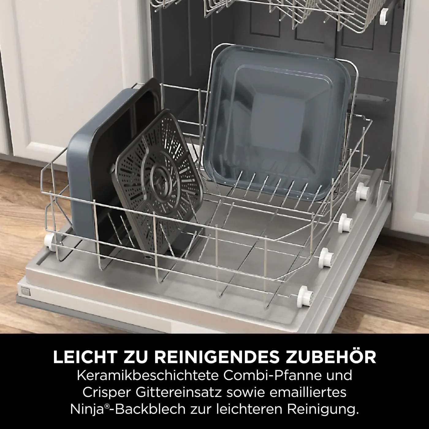 2025 Ninja Combi Multicooker 12 en 1, Horno y Freidora de Aire Caliente, 12 Funciones de Cocción, Air Fryer y Parrilla, Preparación en 15 Min*, con Plancha, Sartén, Rejilla Crisper, Guía de Recetas, Gris, SFP700EU