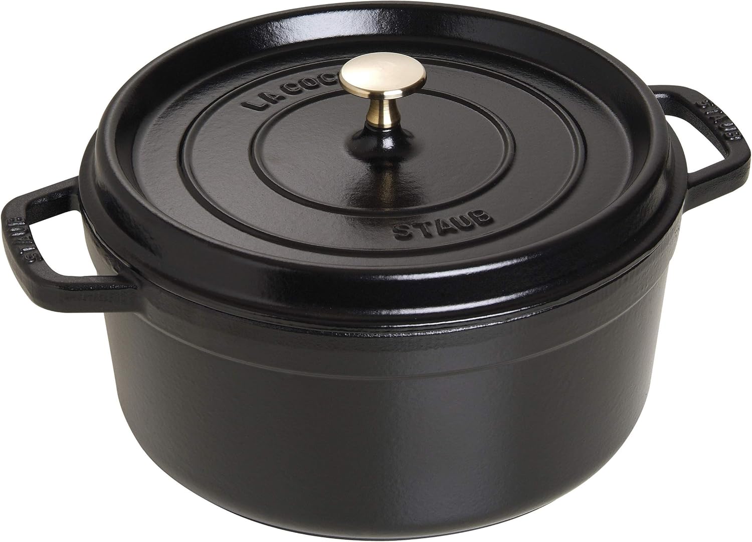 STAUB Garnek żeliwny, okrągły 28 cm, 6,7 L, Czarny