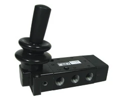 Norgren X3067802, Super X 5/2 manual valve, Black, Lever/Spring, 15N, G1/4