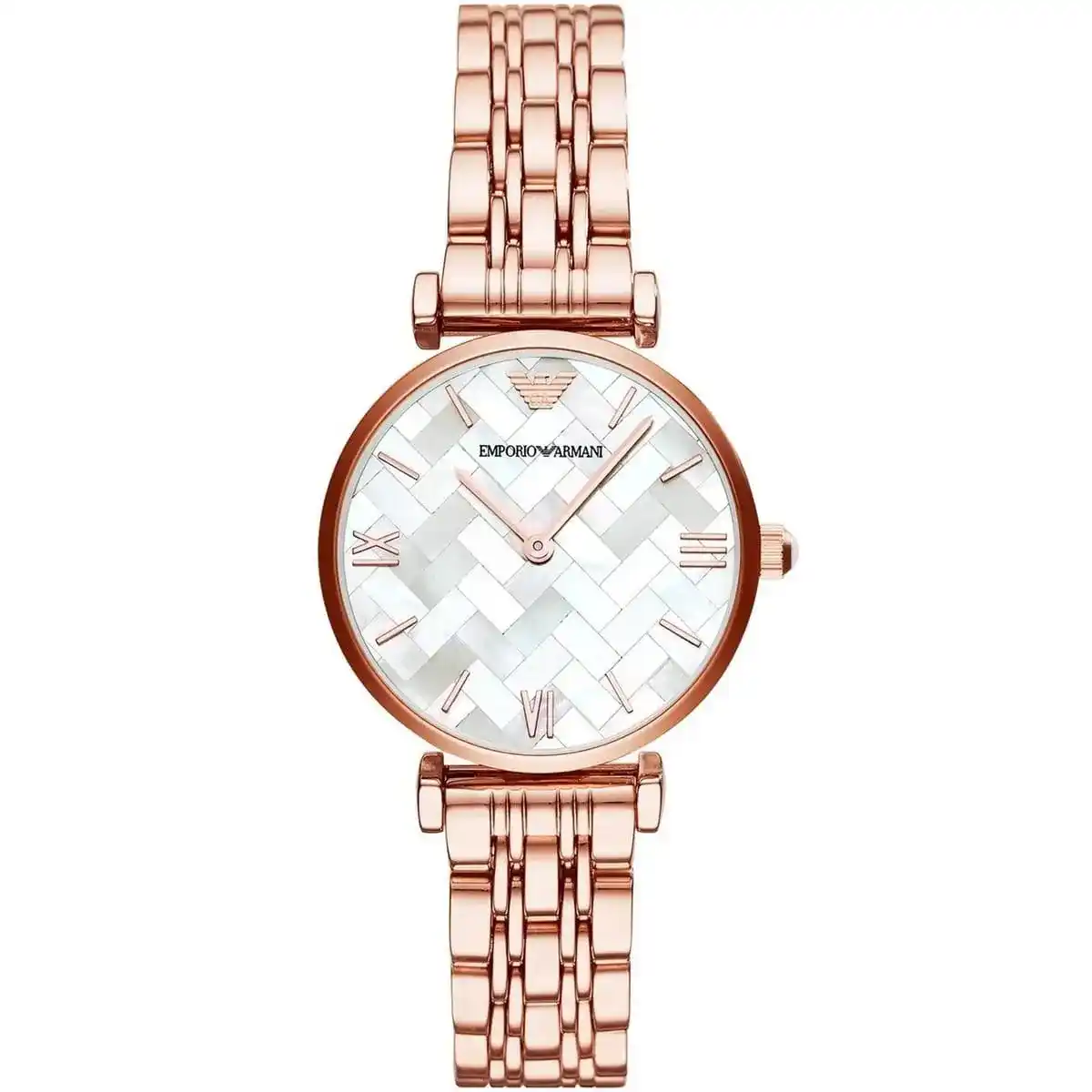Emporio Armani Gianni T-Bar Rose Gold Women's Watch - AR11110