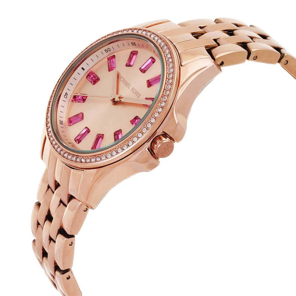 Michael Kors Mini Pilot Pavé Rose Gold Women's Watch - MK7367