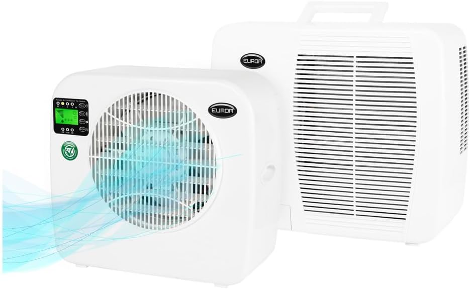 EUROM Split Klimaanlage AC2401 für Wohnwagen, Wohnmobil, Camping, Boot, Bus, Camper, Caravan, Mobilheim | Mobiles Klimagerät mit 2400 BTU | Verbessertes Modell dem legendären Klima AC2400