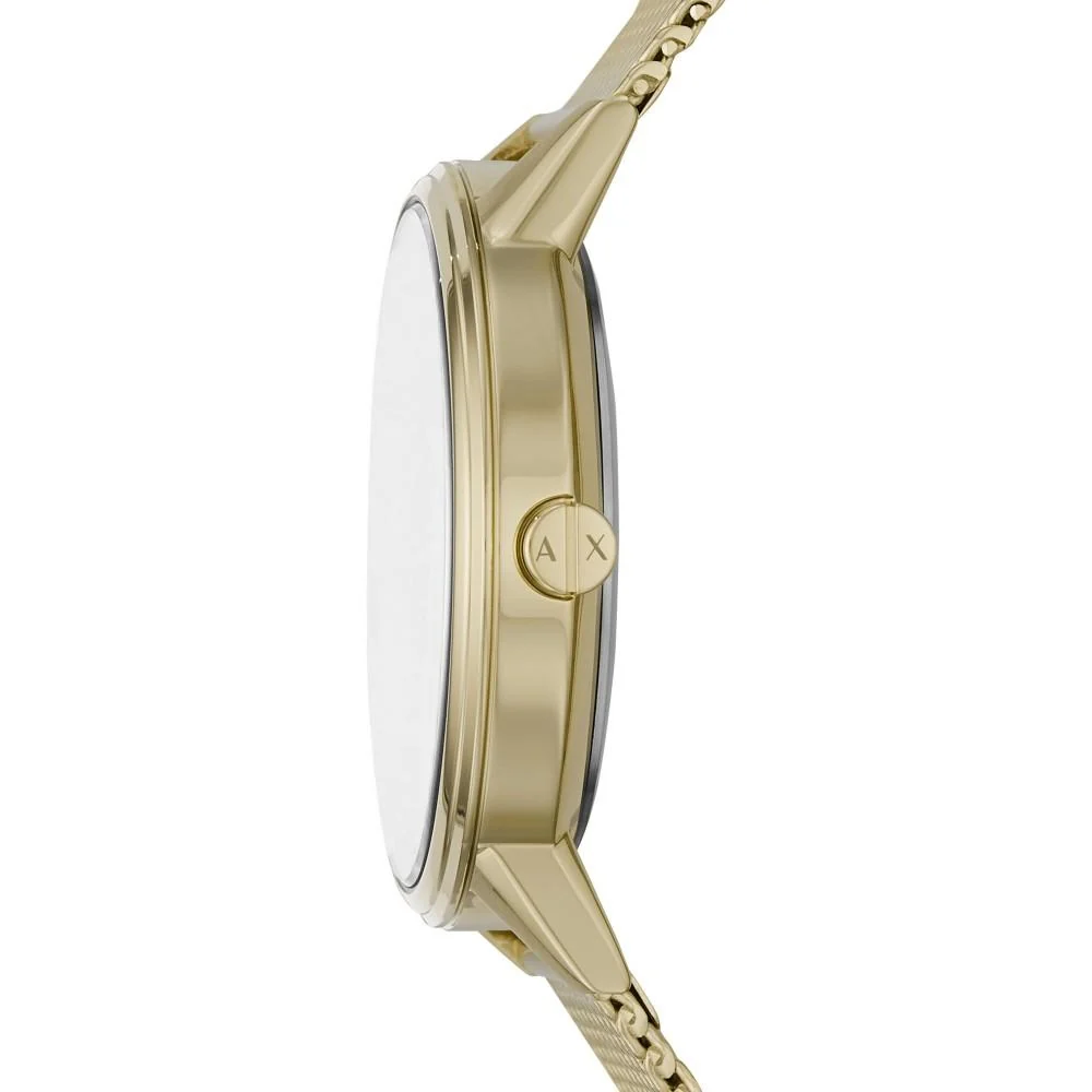 Armani Exchange Cayde Gold Mesh Calendar Watch - AX2715