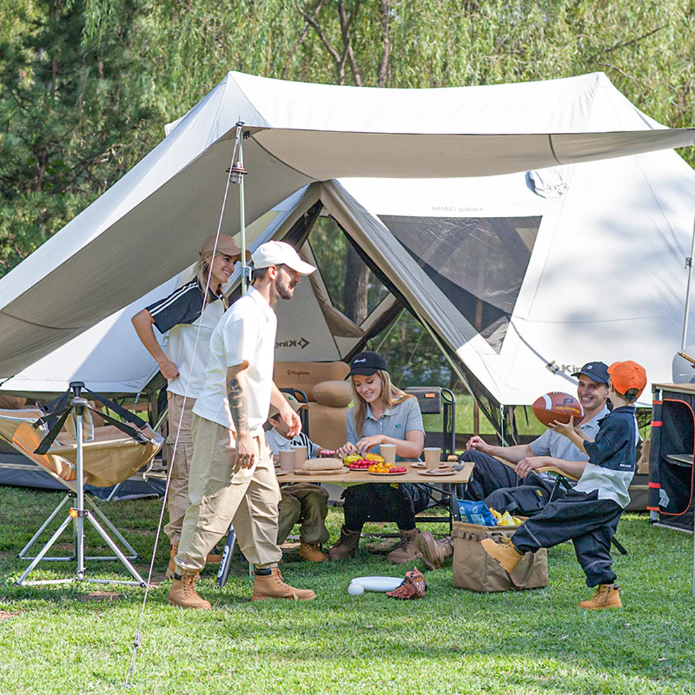2025 KingCamp Khan Palace – Tienda espaciosa de glamping con ventilación variable, gran altura interior y opción de chimenea para grupos grandes