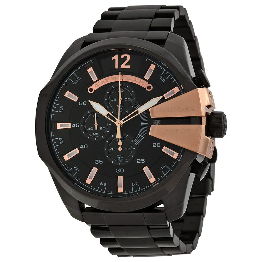 Diesel Chief Chronograph Black Dial Stainless Steel Men's Watch DZ4309