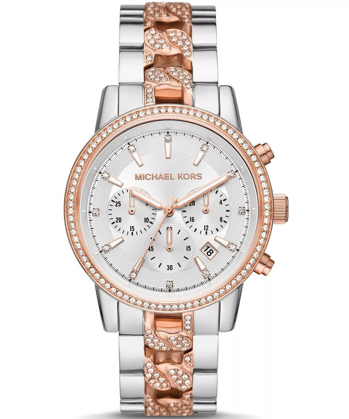 Michael Kors Ritz Chronograph Quartz Crystal White Dial Ladies Watch MK6938