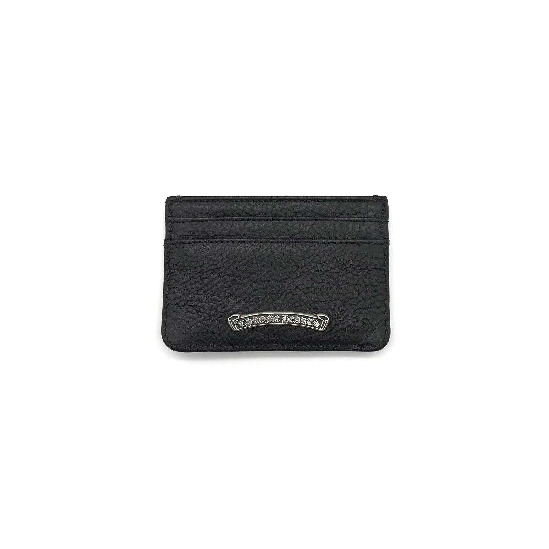 Silver Cross Chrome Hearts Black Leather Cardholder