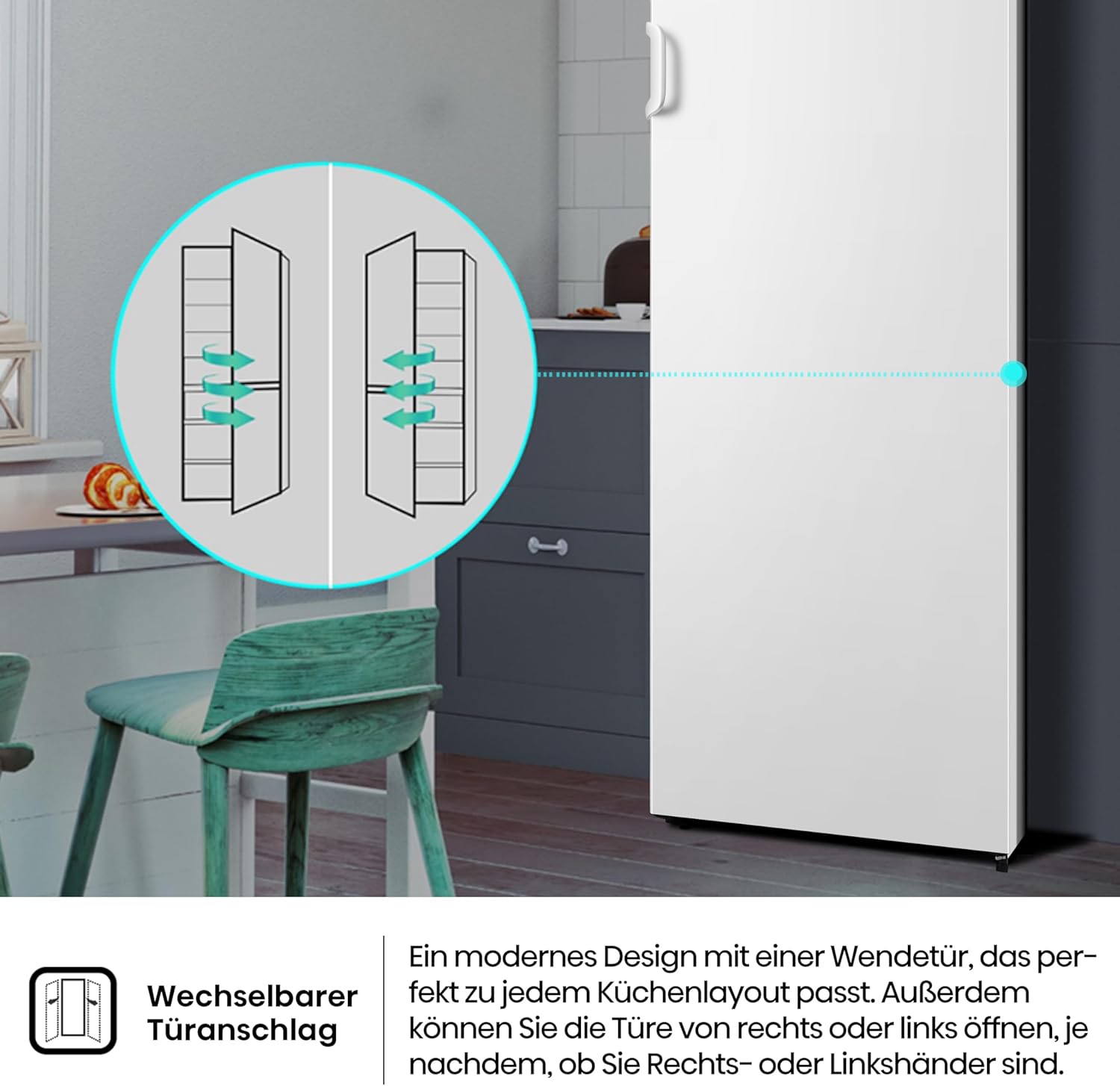 Hisense FV191N4AW2 Gefrierschrank/ TotalNoFrost/ SuperFreeze/ Türalarm/ Multiflow 360°/ BigBox/ 143,4 cm/ Gefrierteil 147 l/ 41 dB/ 205 kWh/Wei