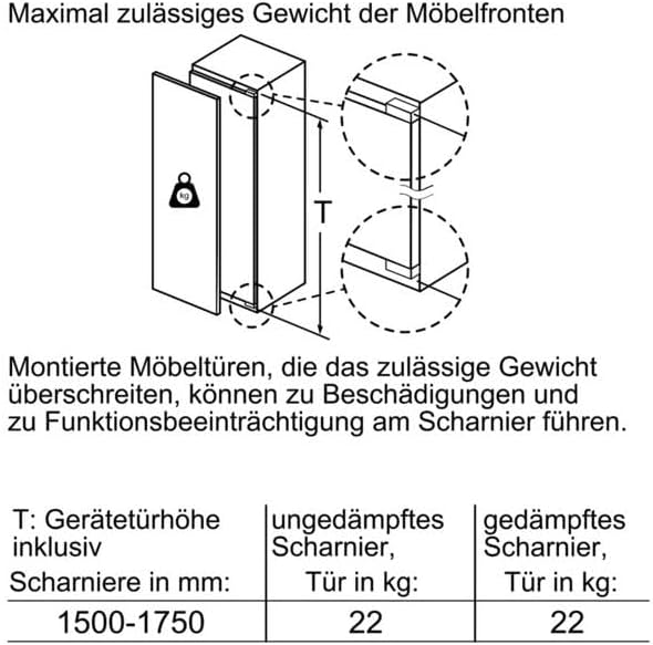 Bosch GIV11ADC0 Serie 6 Einbau-Gefrierschrank, 95 kWh, Jahr, 70 l, LowFrost, FreshSense, 72 x 56