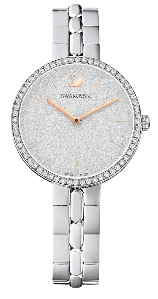 Swarovski Cosmopolitan Crystal Index Blue Dial Silver Steel Women's Watch 5517807