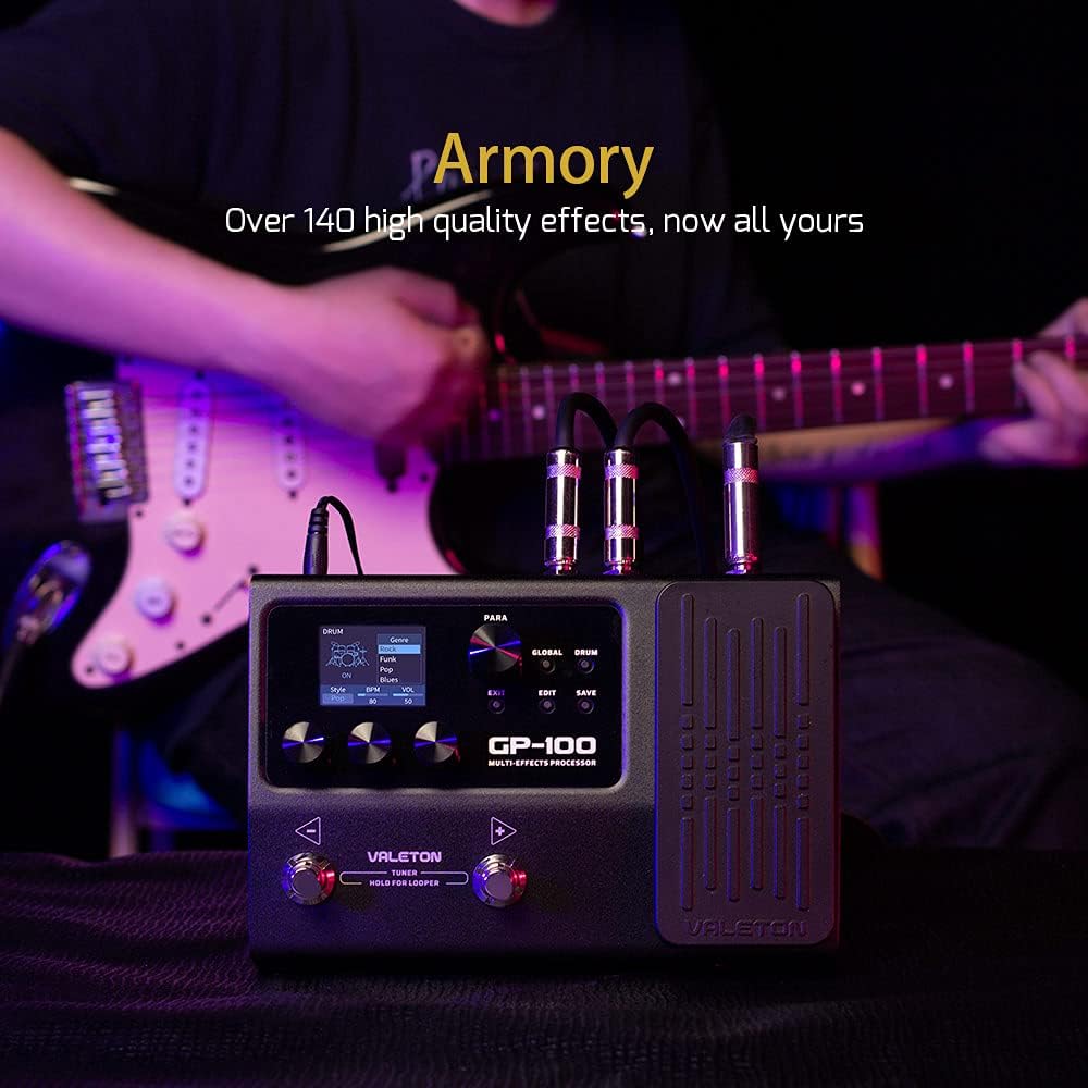 Valeton GP-200 Multi-Effects Guitar/Bass Pedal with Amp Modeling, IR Cab Simulation, MIDI, USB Interface