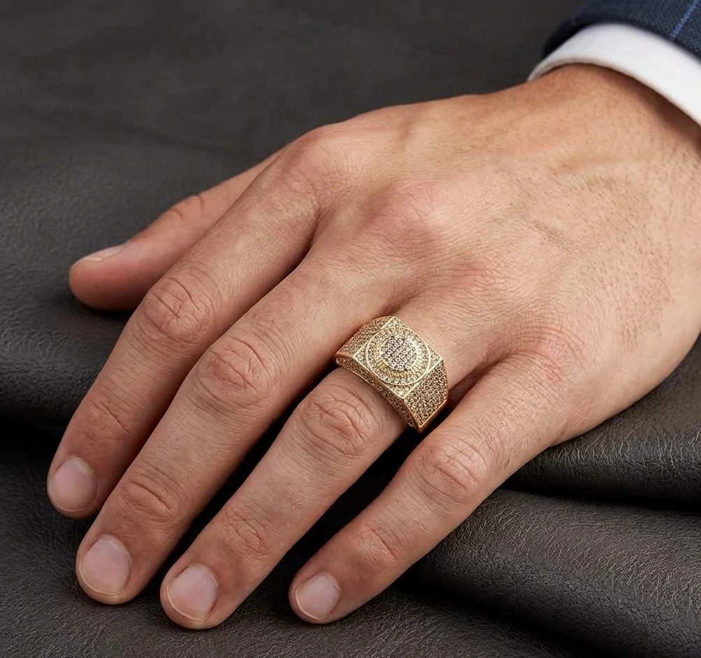 Big Daddy Sparkle Iced Out Diamond Ring