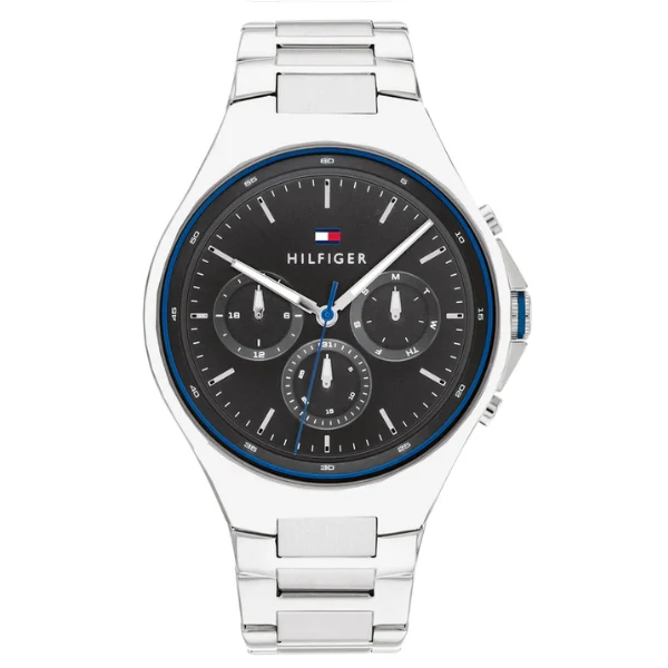 Tommy Hilfiger Justin Chronograph Gray Dial Silver Steel Strap Watch For Men 1792054