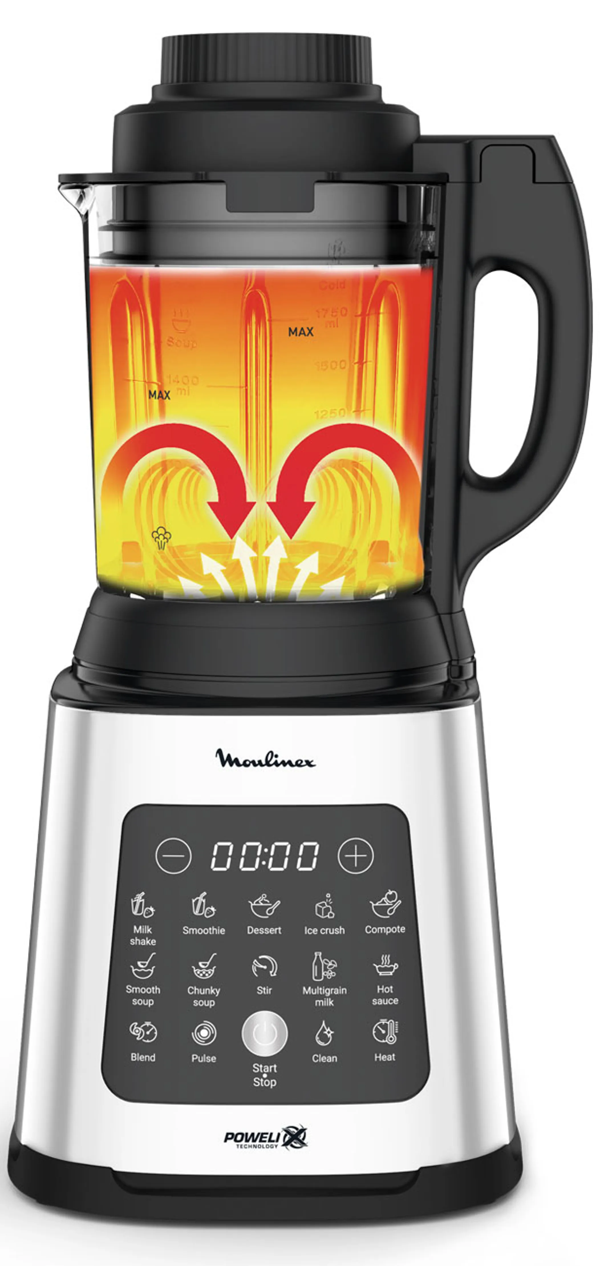 Moulinex Verwarmende Blender Perfectmix Cook LM835D10