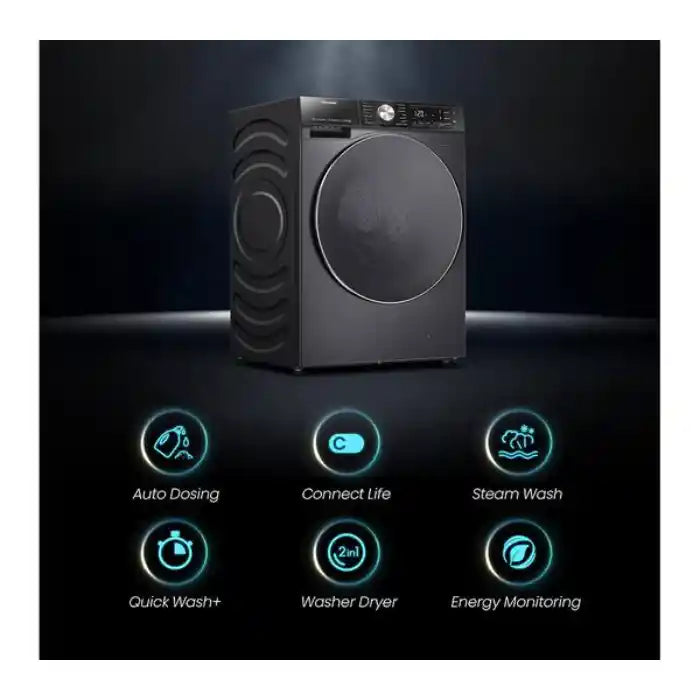 Hisense 5S Series Auto Dosing WiF 10.5 kg Washer Dryer - Black | WD5S1045BB