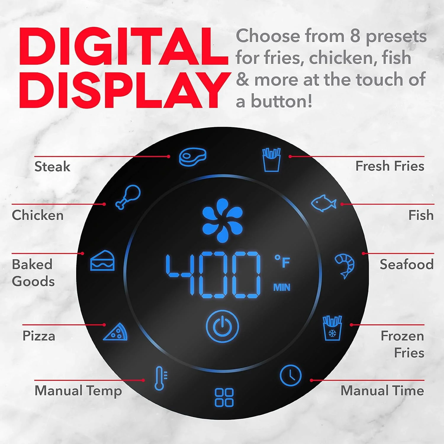 Dash Aircrisp Pro Digital Air Fryer + Oven Cooker with Digital Display - Red