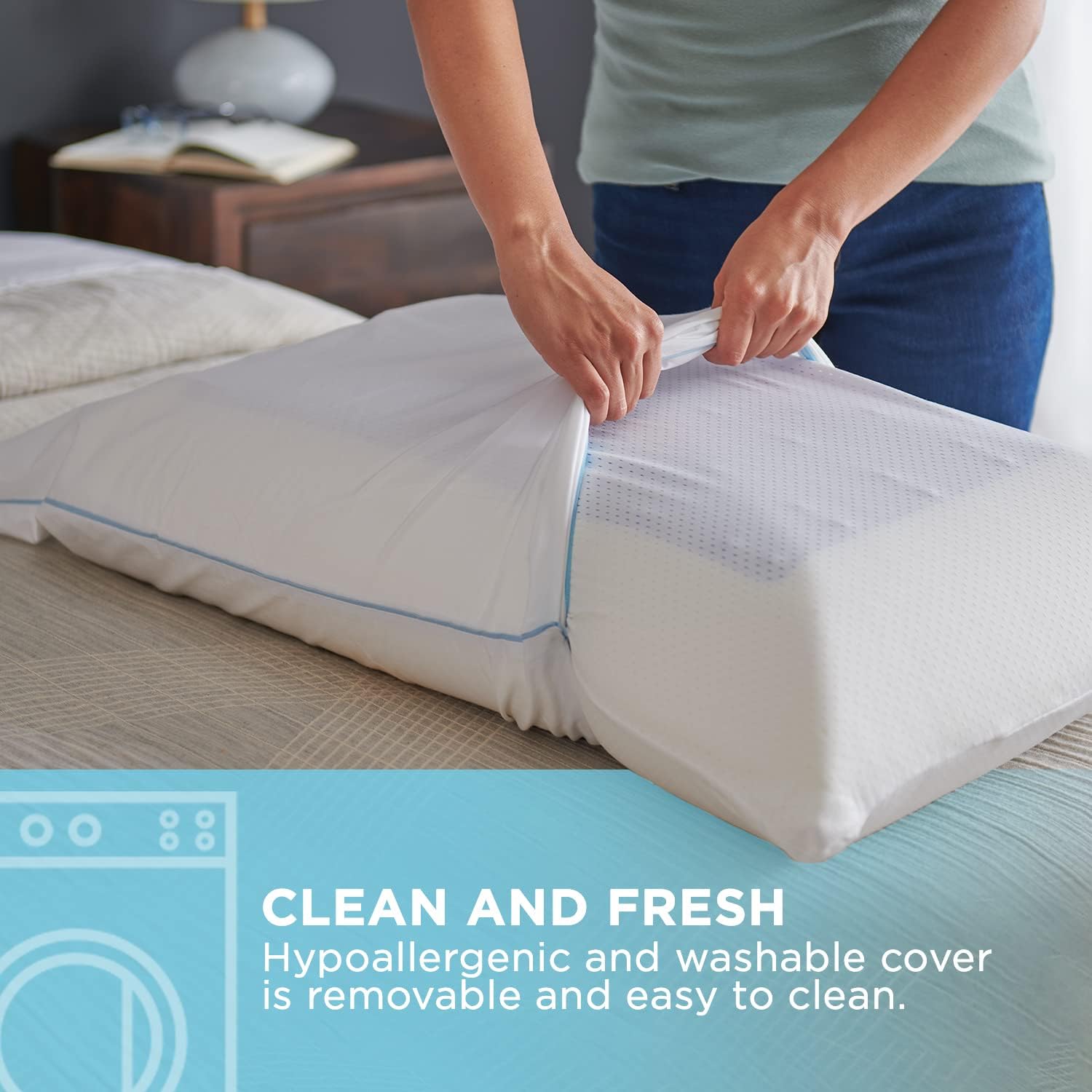 15440325P TEMPUR-Cloud Breeze Dual Cooling Pillow, King,White