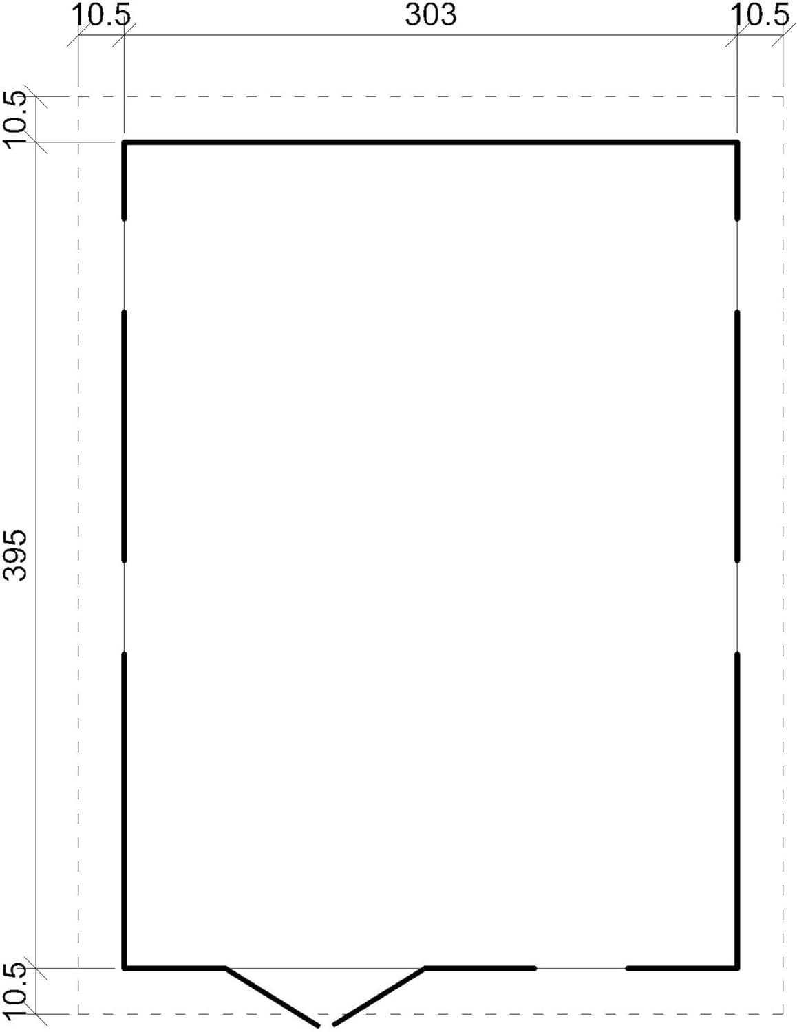 Wooden Garden Shed with Treated Floor – 324 x 416 cm/12 m² Natural Wood Shed – Garden Workshop – Bicycle, Tool Storage TIMBELA M336+M336G