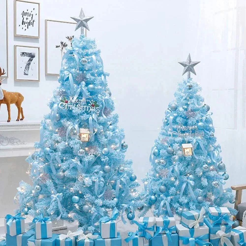 Pre-lit Blue Christmas Tree