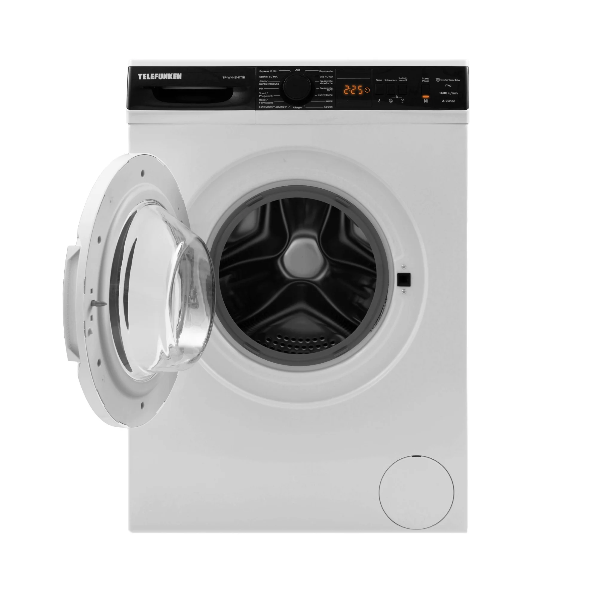 Telefunken Waschmaschine 7kg, TF-WM-5441T1B, A-Klasse