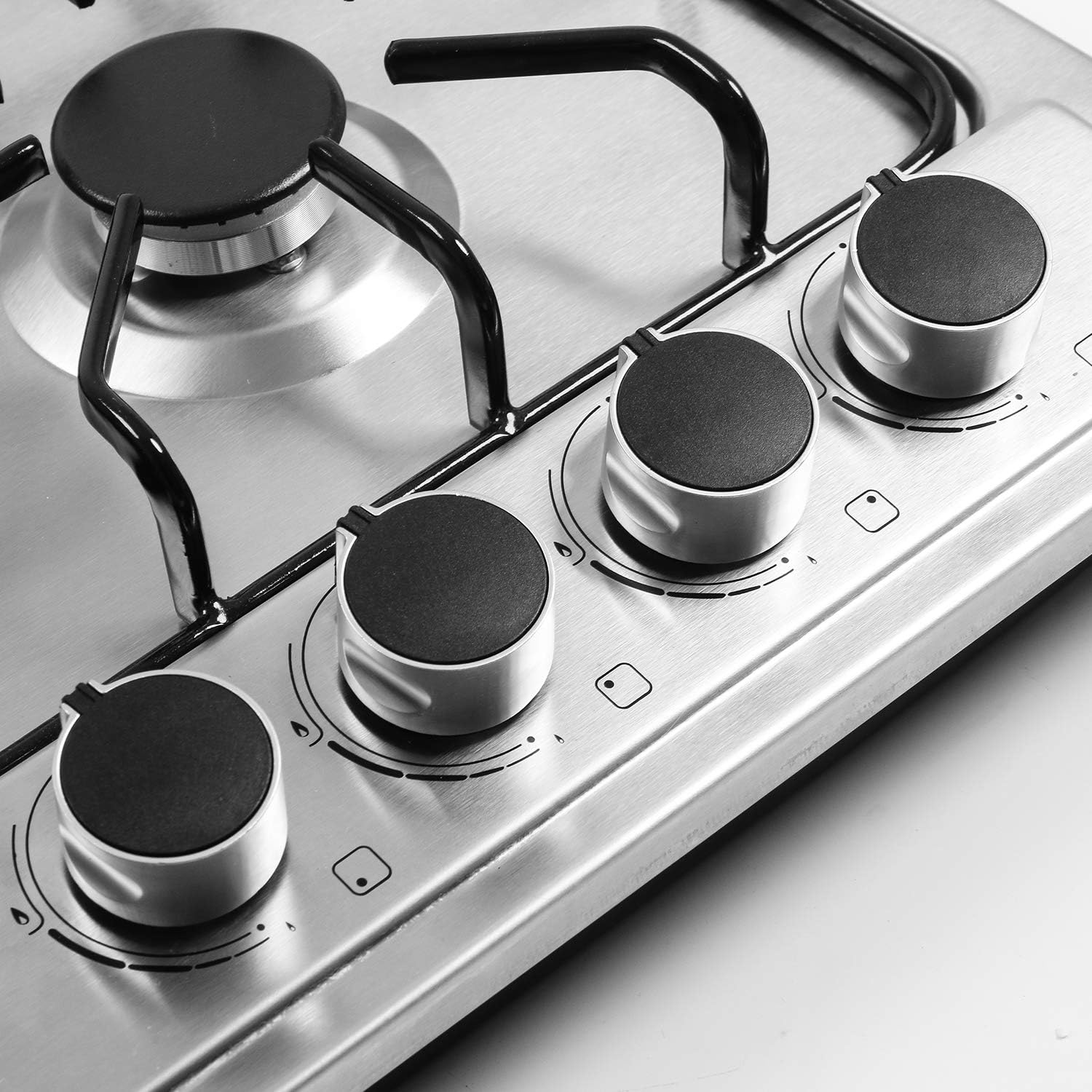 22′′x20′′ Built in Gas Cooktop 4 Burners Stainless Steel Stove with NG/LPG Conversion Kit Thermocouple Protection and Easy to Clean (20Wx22L)
