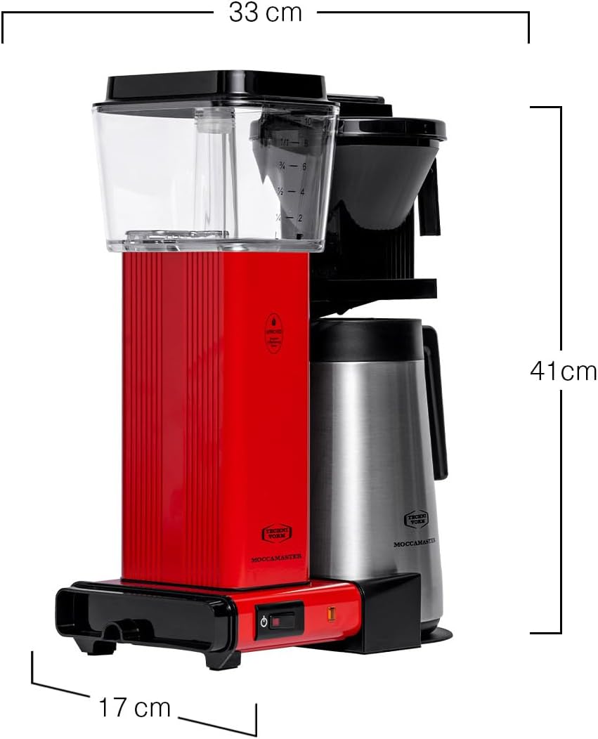 Moccamaster KBGT, Filterkaffeemaschine mit Thermoskanne, Filterkaffeemaschine, Off-White, 1.25L