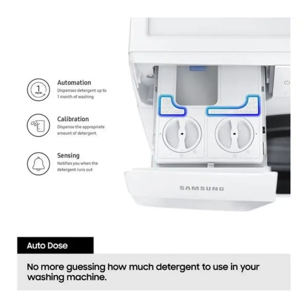 Samsung Series 6 9kg 1400 Spint AI WiFi Washing Machine - White | WW90DG6U85LEU1