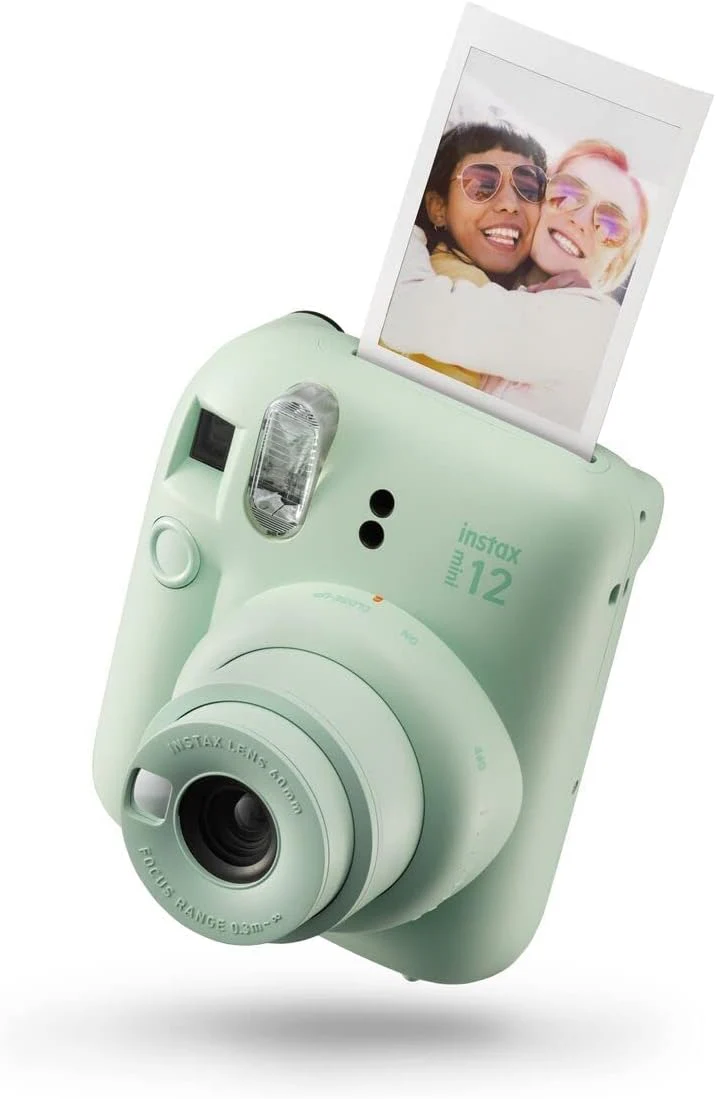 Instax Mini 12 Sofortbildkamera – Automatische Belichtung, Selfie-Spiegel, Nahaufnahme, Mint Grün