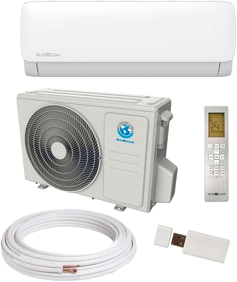 MUNDOCLIMA MUPR-12-H11 3500W + WIFI + ROLLO COBRE SIN ABOCARDAR DE 5 METROS