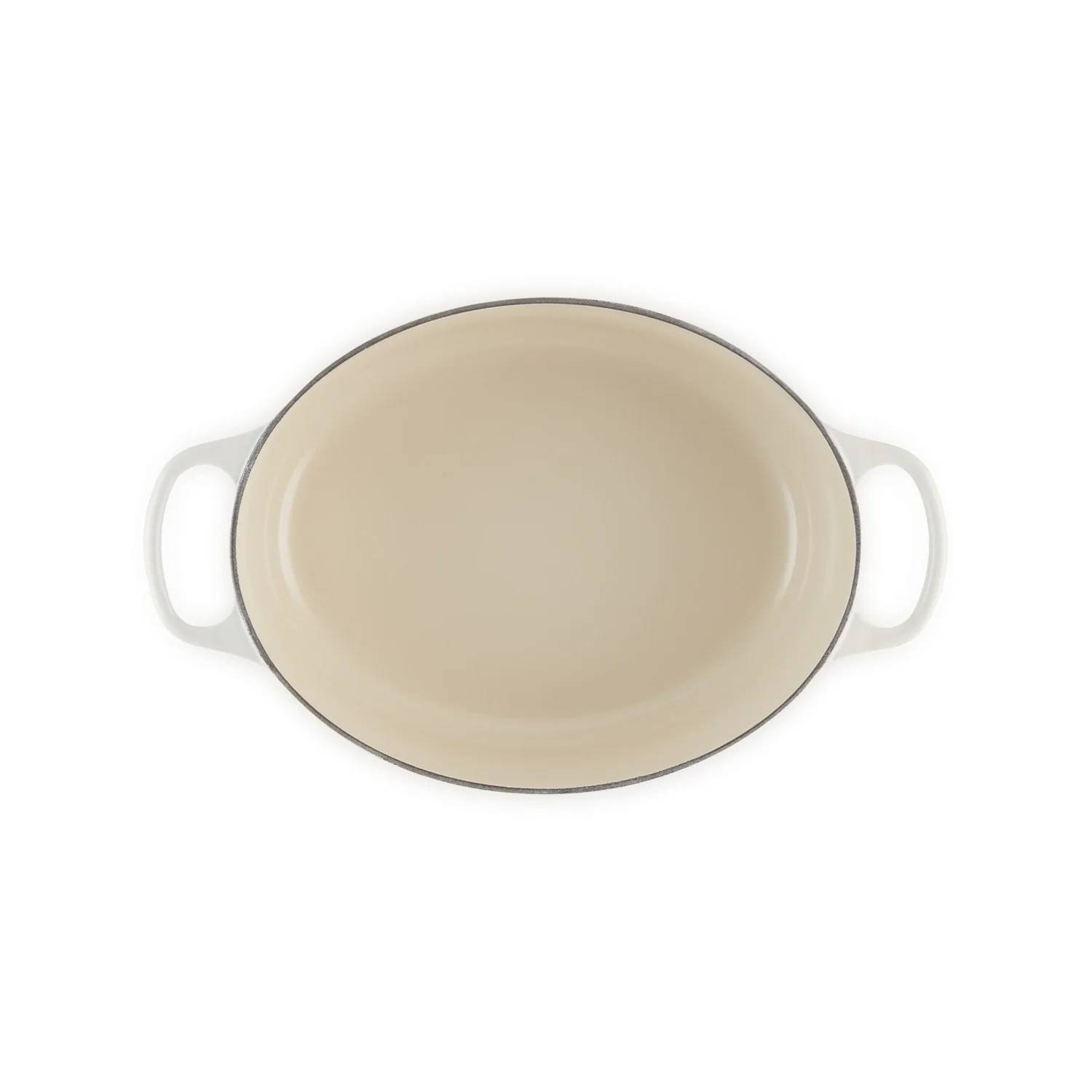 Le Creuset Pfanne Signature Bräter Oval  29 cm Meringue