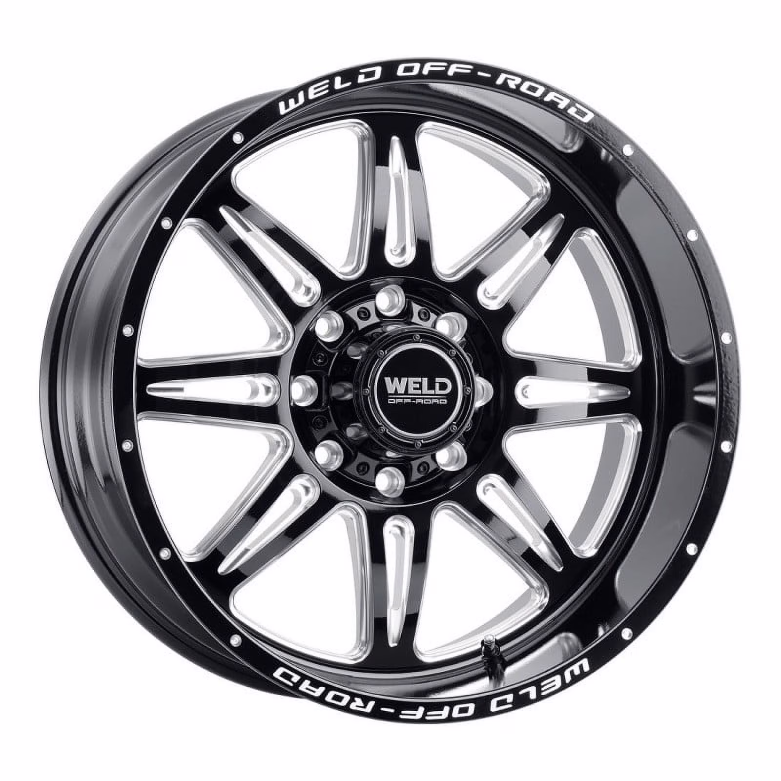22x12 WELD Off - Road W132 Cheyenne Gloss Black Milled Wheel 8x6.5 ( - 44mm)