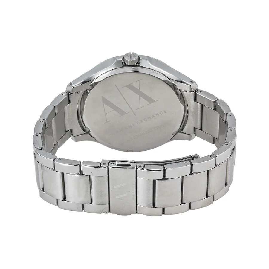 Armani Exchange Blue Textured Dial Silver Men's Watch - AX2132