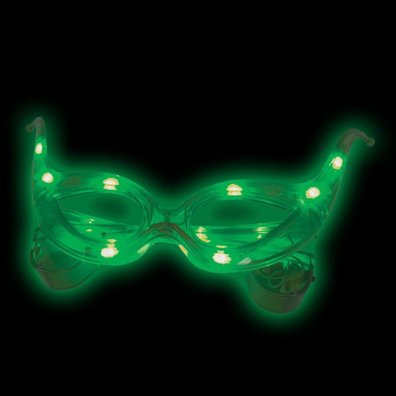 Green Rave LED Cat Eye Sunglasses 7107