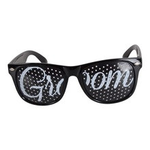 Black Groom Pinhole Glasses With Black Groom Text GB1000