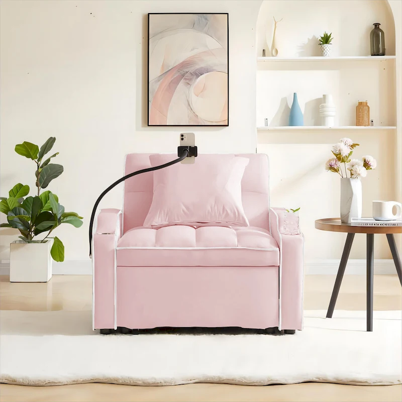 Convertible Sleeper Chair Sofa Bed Adjustable