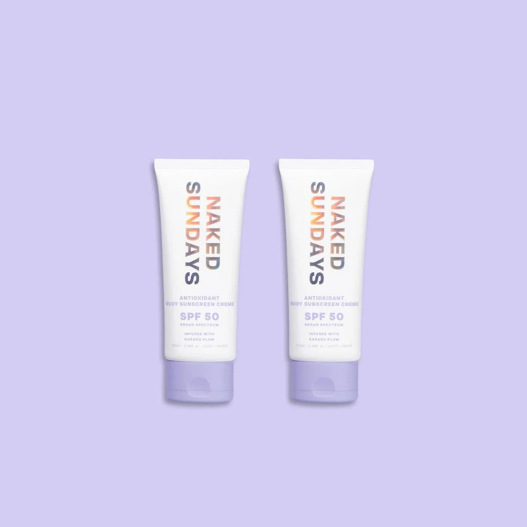Full Size Twin Variant - SPF50 Antioxidant Body Sunscreen Crème