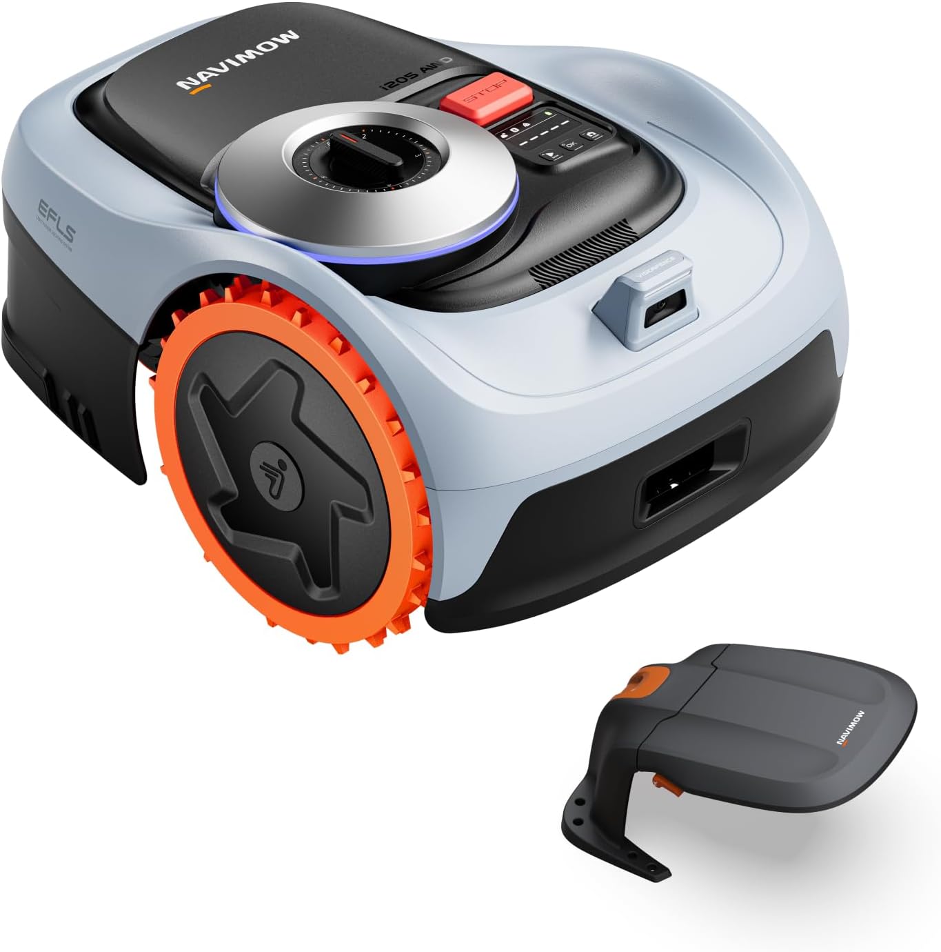 Segway Navimow i 205 AED robotgräsklippare utan slinga, fyrhjulsdrift för 45 % sluttningar, EFL RTK + Vision, automatisk kartläggning, rekommenderas. 500 m2, ingen RTK-antenn krävs