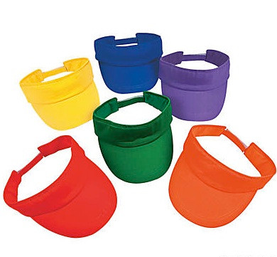Mixed Colors Visor Adjustable Cotton Tennis Visors for Sports 12 PACK 58111D