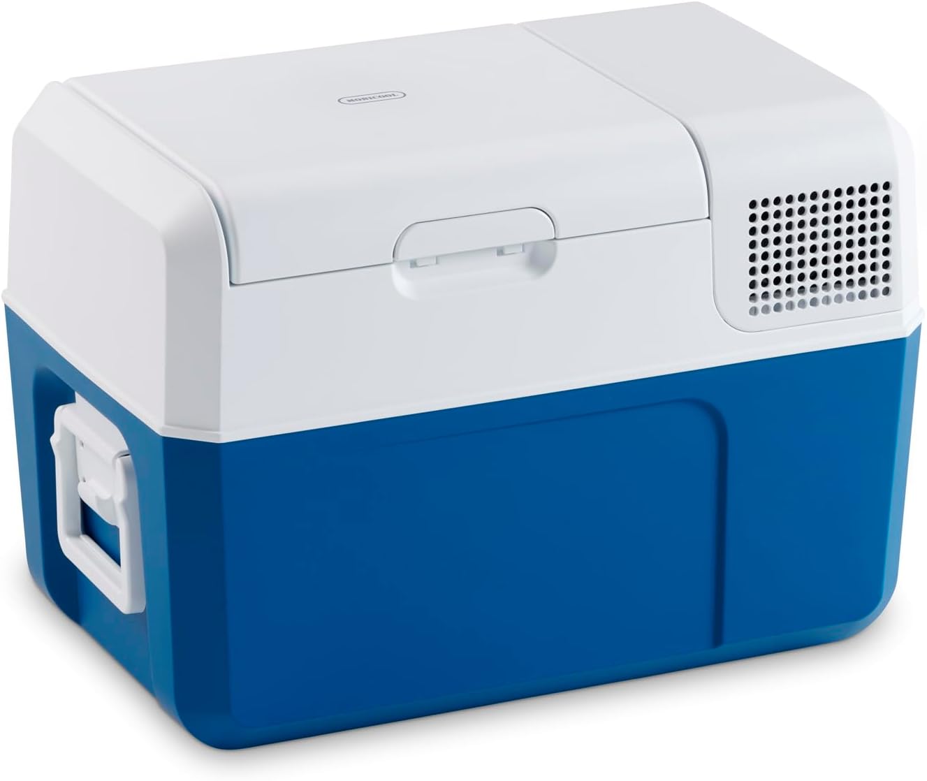 Mobicool MCF40, elektrische Kompressor-Kühlbox, 38 Liter, 12/24/230 V, Mini-Kühlschrank für Auto, Lkw, Boot, Reisemobil und Steckdose, Blue