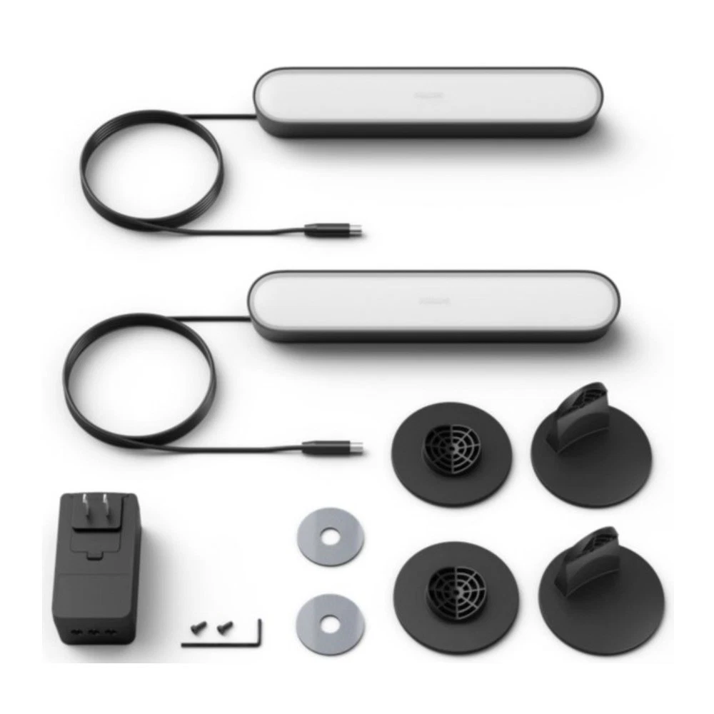 2025 Philips Hue Play White and Color Smart Light ?C 2-Pack Basisset Zwart