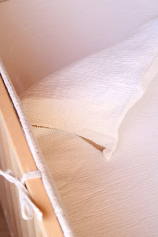 Saco Bajera de Cuna 60x120 Gasa Blanca