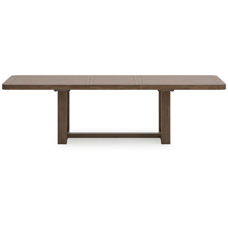 Extendable Cabal Dining Table - Farmhouse Brown Wood, 84-108 Inches