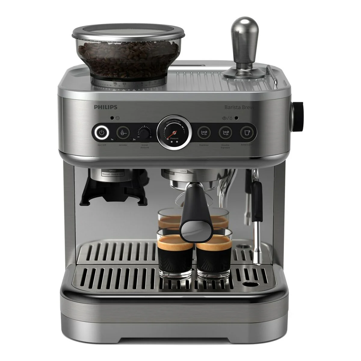 Superautomatisk kaffebryggare Philips PSA3218/01 Svart Stål 1350 W 15 bar 2,3 L