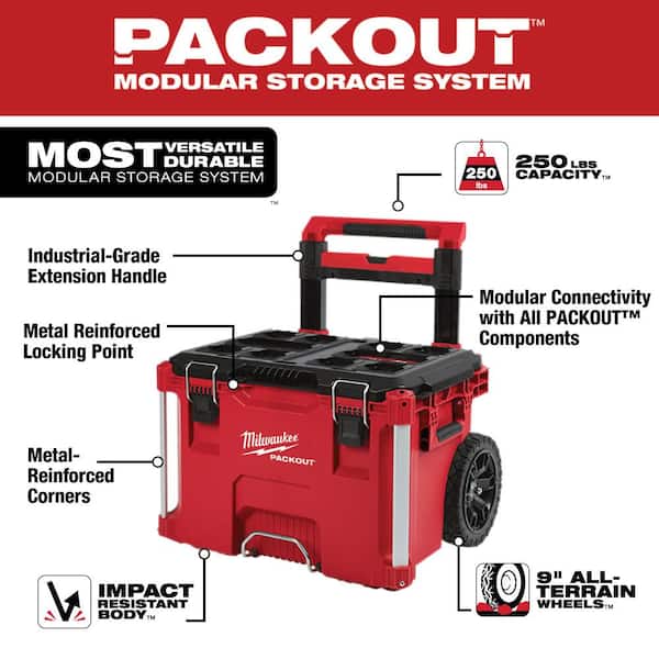 Milwaukee 48-22-8426-8045 PACKOUT 22 in. Rolling Tool Box and 19 in. Tool Tray Milwaukee 48-22-8426-8045 PACKOUT 22 in. Rolling Tool Box and 19 in. Tool Tray - 2