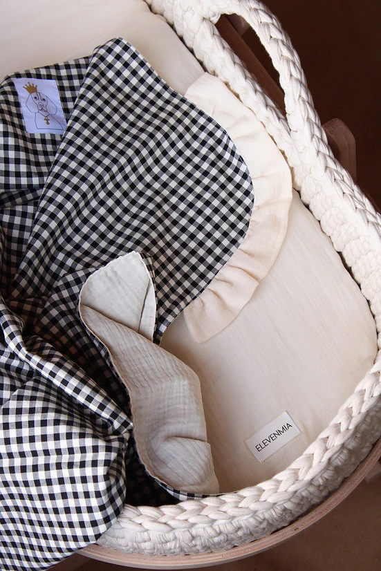 Arrullo Vichy Clasic con Volante Gasa Cruda