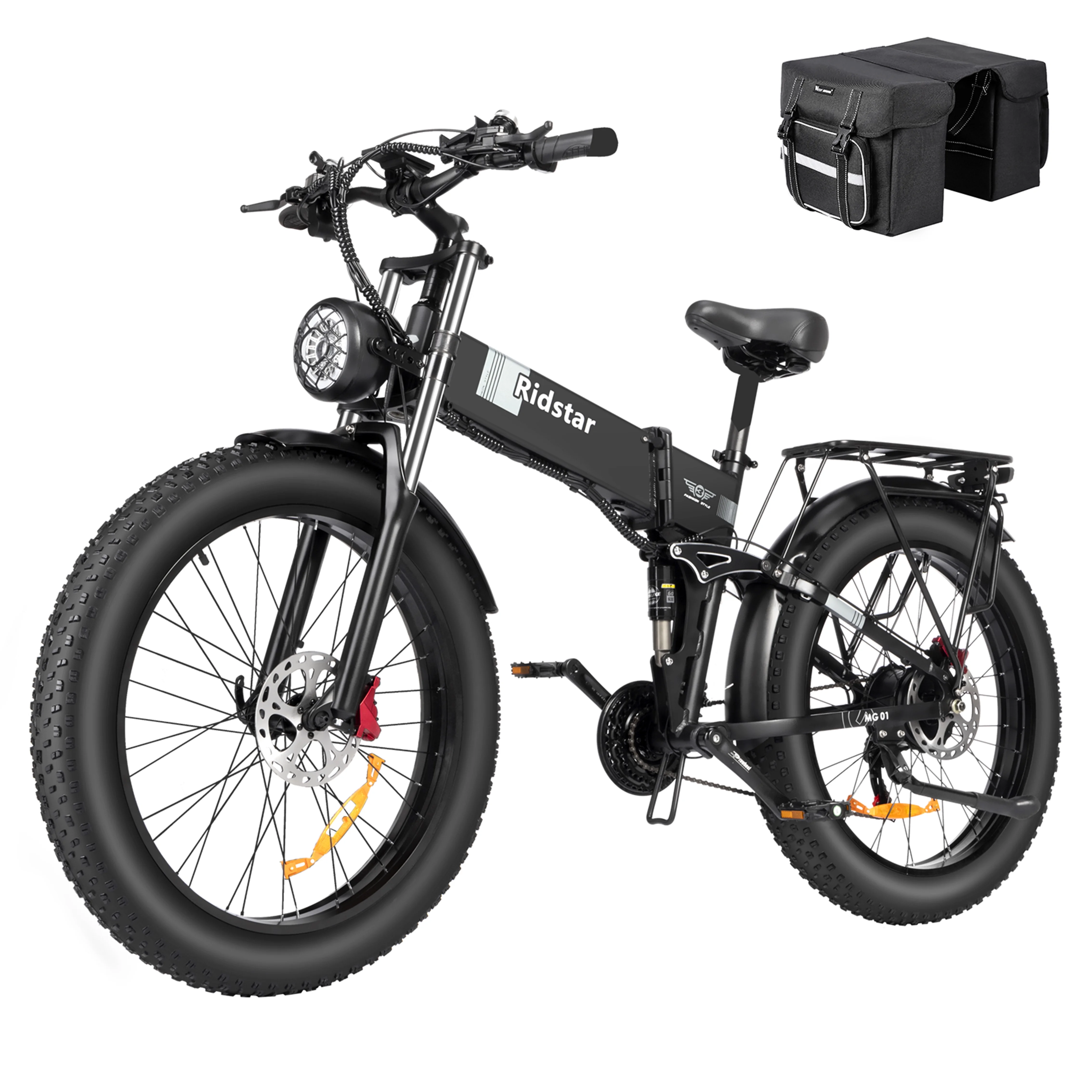 Eletric Bike for Adults, 750W Motor 48V 20Ah Removable Battery 26” Fat Tire Folding E-Bike Shimano 21-Speed MTB Cycling UL2849