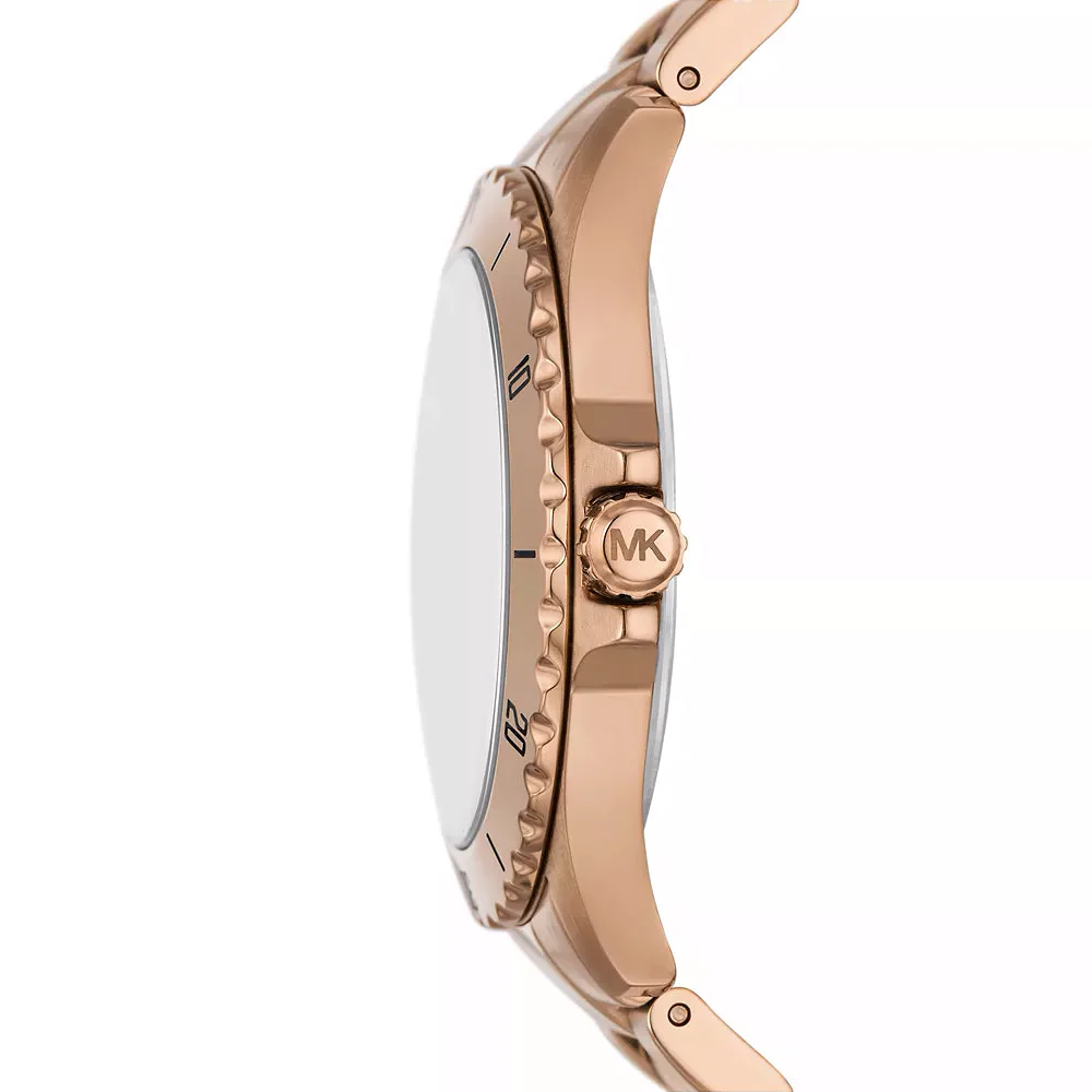 Michael Kors Everest Three-Hand Black Dial Rose-Gold Watch - MK9140